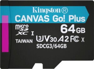 Kingston Micro SDCG3 64Gb Class10 Canvas Go!Plus w/o adapter