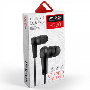 Наушники WALKER H330 Soft touch с микрофоном черные 1