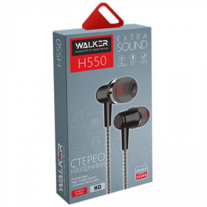 Наушники WALKER H550 Soft touch с микрофоном черные 1