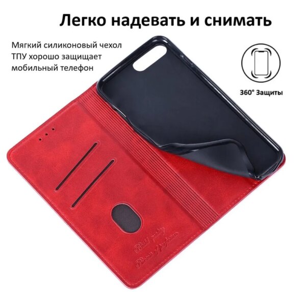 Книжка GrifOn Leather Series Tecno Pop7 red 1