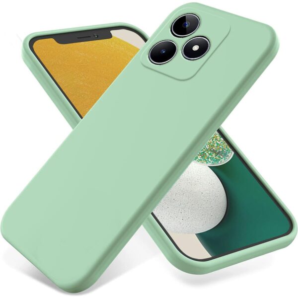 Силиконовая накладка без логотипа Silky soft-touch для Realme C53 Салатовый 1