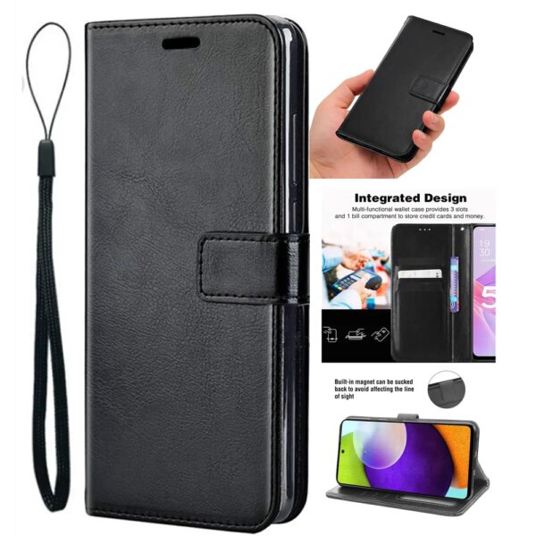Книжка GrifOn Leather Series Redmi 12C/Redmi 11A 4G black 1