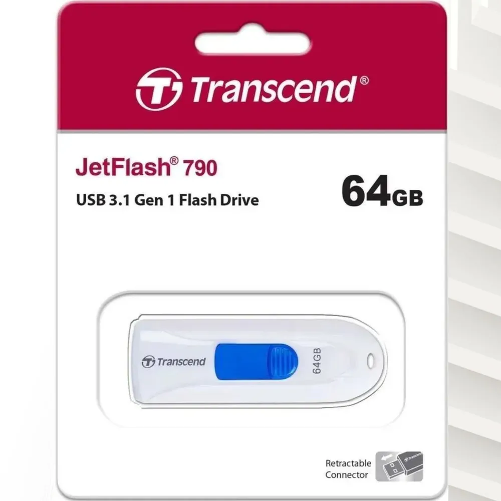 Флеш-драйвы Transcend JetFlash 790 64Gb USB 3.0 white 1 Флеш-драйвы Transcend JetFlash 790 64Gb USB 3.0 white 1