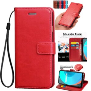 Книжка GrifOn Leather Series Redmi 12C/Redmi 11A 4G red 1