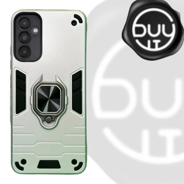 Противоударная накладка Armor Case с кольцом для Samsung A24 серебристый 1