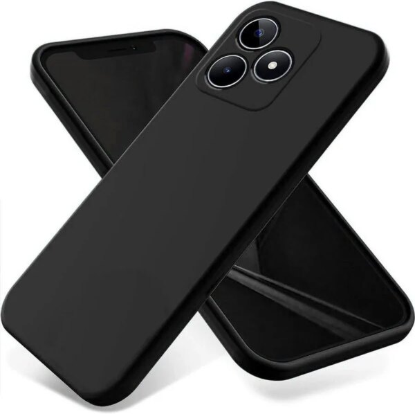 Силиконовая накладка без логотипа Silky soft-touch для Realme C53 Черный 1