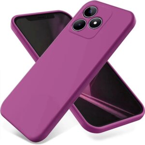 Силиконовая накладка без логотипа Silky soft-touch для Realme C53 Фиолетовый 1