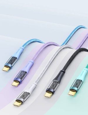Кабель USAMS US-SJ574 Type-C/Type-C 100W PD purple 1