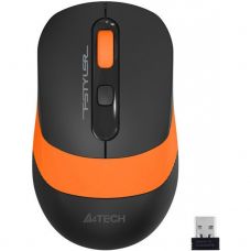Мышка беспр A4Tech Fstyler FG10 ч/оранж 1