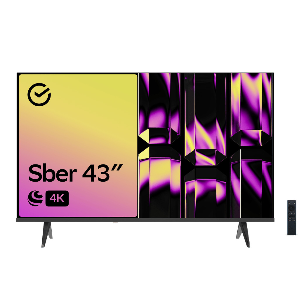 Телевизор Sber 43" SDX 43U4126 чёрный 3840х2160, 60 Гц, Wi-Fi, Smart TV, Салют ТВ 1 Телевизор Sber 43" SDX 43U4126 чёрный 3840х2160, 60 Гц, Wi-Fi, Smart TV, Салют ТВ 1