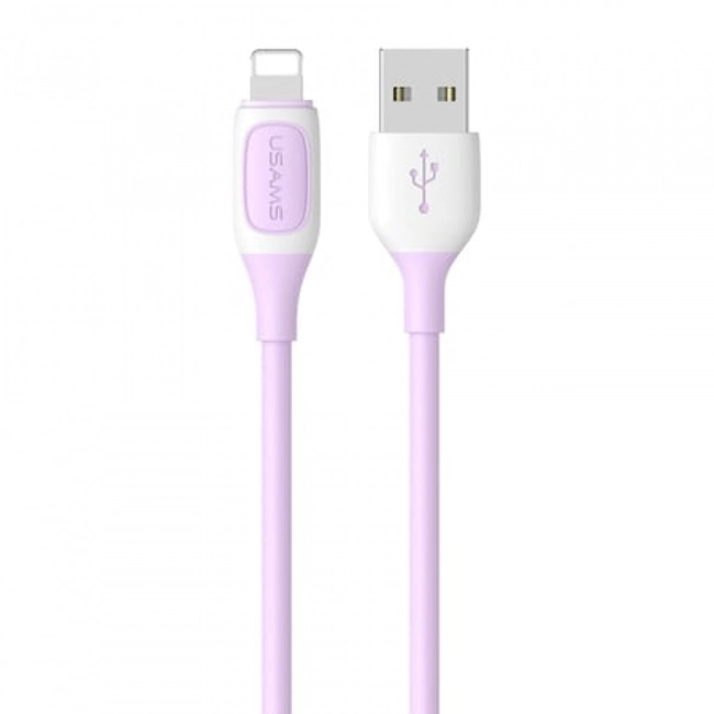 Кабель USB/Lightning USAMS US-SJ595 bicolor purple 1 Кабель USB/Lightning USAMS US-SJ595 bicolor purple 1