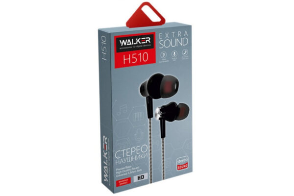 Наушники WALKER H510 с микрофоном черные 1