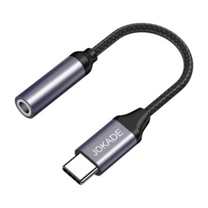 Адаптер Jokade JC001 Type-C (папа) - AUX (мама) black 1