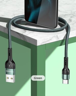 Кабель USB/Lightning USAMS US-SJ448 U55 1m green 1