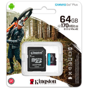 Kingston Micro SDCG3 64Gb Class10 Canvas Go!Plus + adapter 1