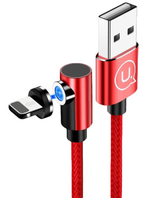 Кабель USB/Lightning USAMS US-SJ444 U54 magnetic red 1