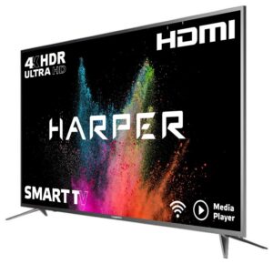 Телевизор Harper 55U660TS, 55", 4K, Яндекс ТВ, черный 1