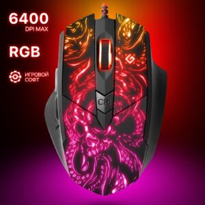 Мышь Defender игр Titan GM-650L RGB, 6кн, 6400 dpi (52650) 1
