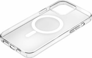 Чехол прозрачный с окантовкой и magsafe для iPhone 15 Pro Clear-Pink 1