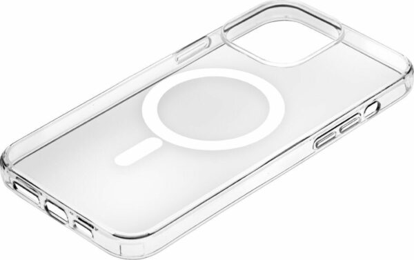 Чехол прозрачный с окантовкой и magsafe для iPhone 15 Pro Clear-Pink 1