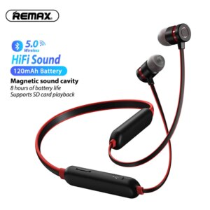 Наушники Remax bluetooth Sports RX-S100 вакуум с микрофон.+SD card black 1