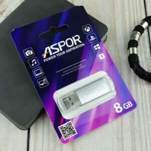 Flash Drive 8G USB  2.0 Aspor PK_ROCKETSL (серебро) нс 1