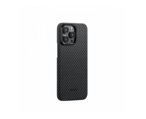 Чехол PITAKA MagEZ Case 4 для iPhone 15 Pro 6.1", черный/серый (Black/Grey Twill) 600D 1