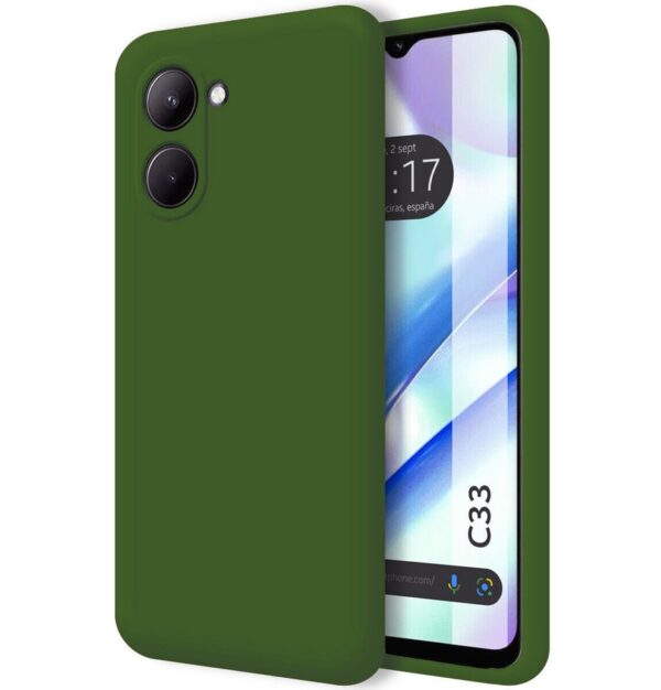 Силиконовая накладка без логотипа Silky soft-touch для Realme C53 Темно-зеленый 1