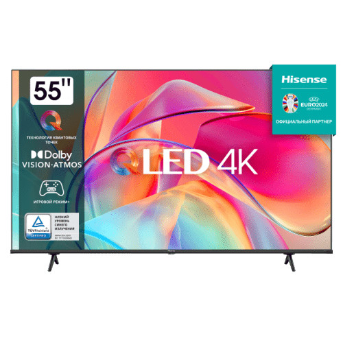 Телевизор HISENSE 55E7KQ PRO черный QLED 1 Телевизор HISENSE 55E7KQ PRO черный QLED 1
