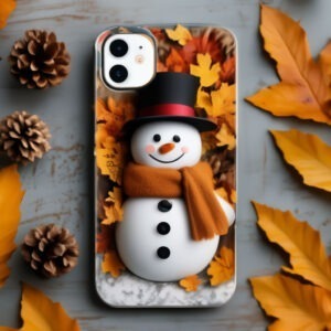 Силиконовый чехол Print для Xiaomi Mi 11 Lite (Зефирный снеговик) 1