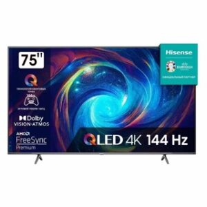 Телевизор HISENSE 75E7KQ PRO черный QLED 1