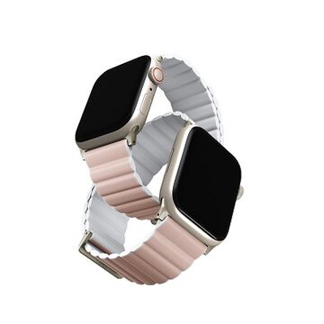 Ремешок Uniq Revix Premium для Apple Watch 41/40/38 цвет Розовый/Белый 1 Ремешок Uniq Revix Premium для Apple Watch 41/40/38 цвет Розовый/Белый 1