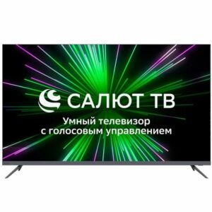 Телевизор Sber SDX 43U4010B черный 3840x2160, 4K Ultra HD, 60 Гц, Wi-Fi, Smart TV, Салют ТВ 1