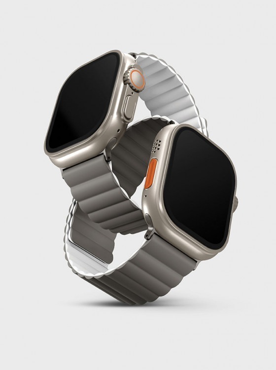 Ремешок Uniq Revix Premium для Apple Watch 49/45/44/42 цвет Угольный/Серый 1 Ремешок Uniq Revix Premium для Apple Watch 49/45/44/42 цвет Угольный/Серый 1