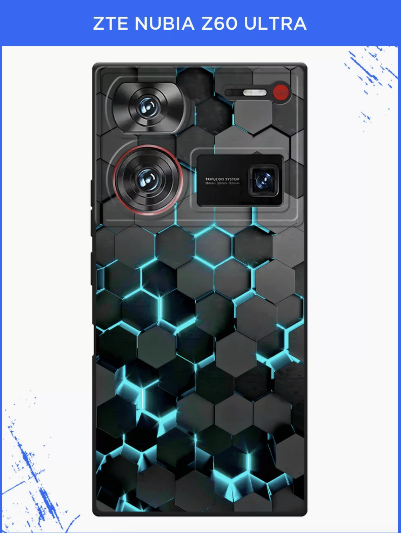 Силиконовый чехол на ZTE Nubia Z60 Ultra с принтом Neon 1 Силиконовый чехол на ZTE Nubia Z60 Ultra с принтом Neon 1