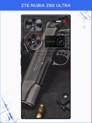 Силиконовый чехол на ZTE Nubia Z60 Ultra с принтом Gun 1
