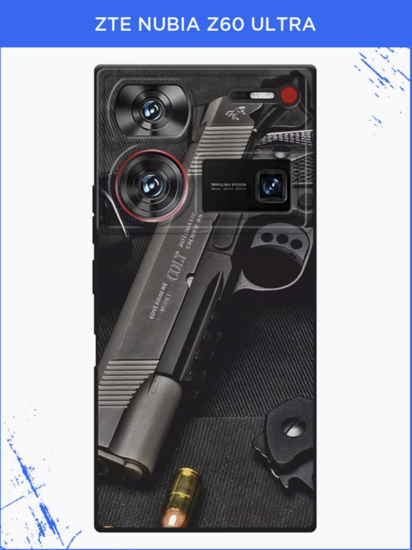 Силиконовый чехол на ZTE Nubia Z60 Ultra с принтом Gun 1