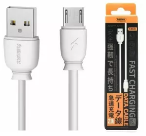 Кабель Remax RC-C096 USB/Micro 2.4A Silicone Data Cable 1m white 1