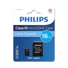 Флэш-карты Philips microSDHC 16GB Class 10 (SD адапт) 1