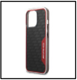 AMG для iPhone 13 Pro Max чехол PC/TPU Double layer Carbon pattern I Hard Black/Red 1