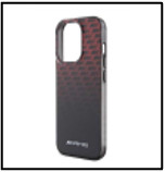 AMG для iPhone 14 Pro Max чехол Leather Debossed lines Hard Black 1