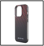 AMG для iPhone 14 Pro Max чехол Leather Debossed lines Hard Black 1