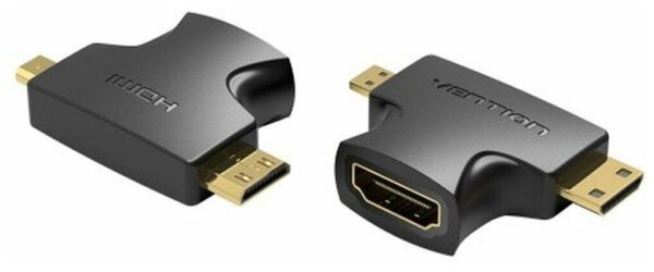 Адаптер-переходник Vention AGFB0 HDMI 19F/Mini HDMI+Micro HDMI 1