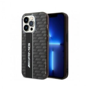 AMG для iPhone 14 чехол PC/TPU Double layer Carbon pattern Hard Black 1