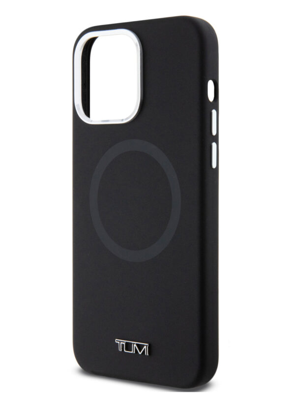AMG для iPhone 15 Pro Max чехол Liquid silicone Big Logo Hard Black (MagSafe) 1