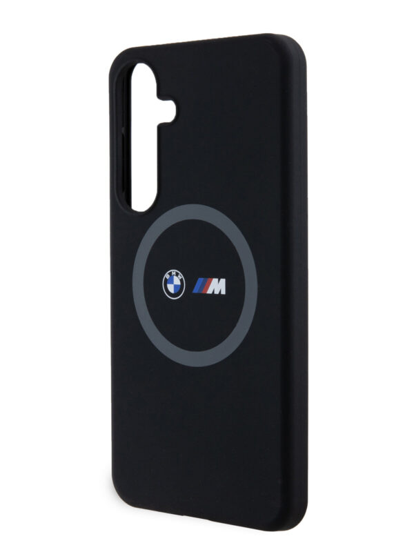 BMW для Galaxy S24 чехол M-Collection Liquid silicone Laser Ring Hard Black (MagSafe) 1