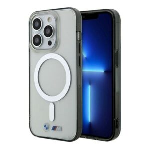 BMW для iPhone 15 чехол M-Collection PC/TPU Printed pattern Hard Grey (MagSafe) 1