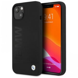 Чехол BMW для iPhone 13 Signature Liquid silicone Laser logo Hard Black (MagSafe) 1