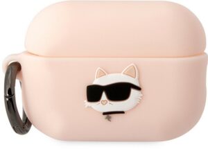 Чехол Lagerfeld для Airpods Pro 2 чехол Silicone case with ring NFT 3D Choupette (розовый) 1
