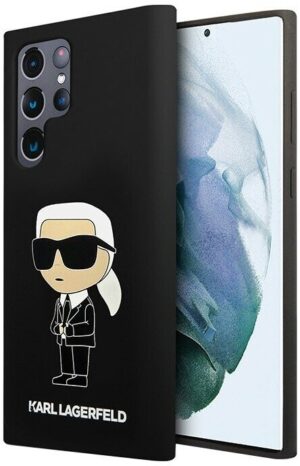 Чехол Lagerfeld для Galaxy S23 Ultra чехол Liquid silicone NFT Karl Ikonik Hard (черный) 1